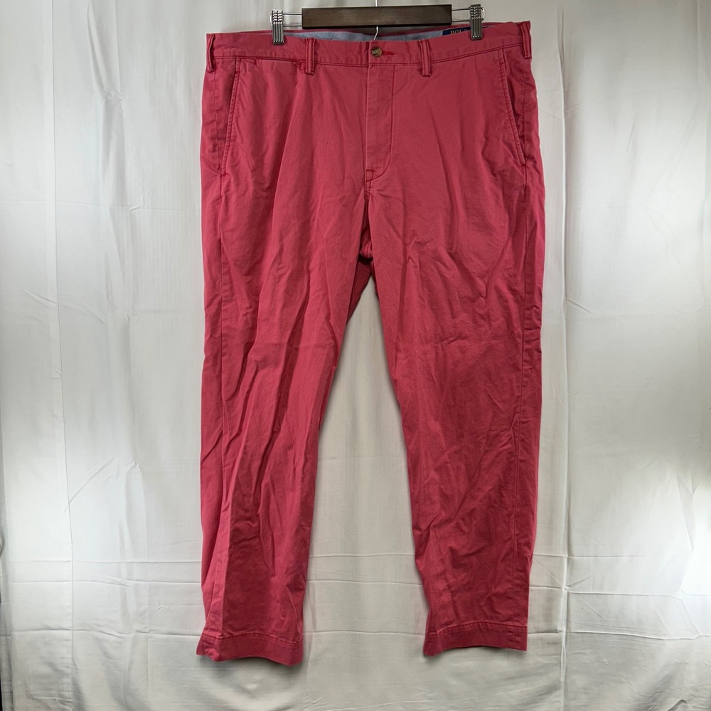 Polo Ralph Lauren Chino Pants Mens 38x30 Pink Stretch Straight Fit